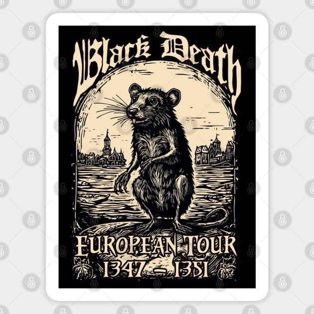 Black Death on Tour Magnet by Hiraeth Tees